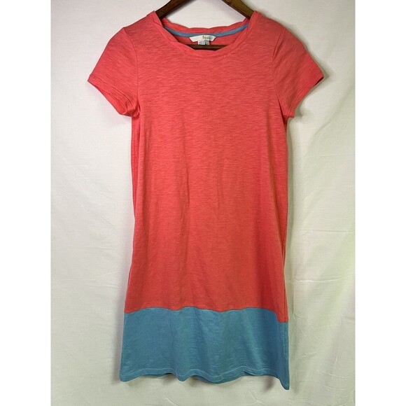 Boden Women’s Coralie Jersey Dress Colorblock Pink Blue Short Sleeves US 2 - Picture 3 of 11